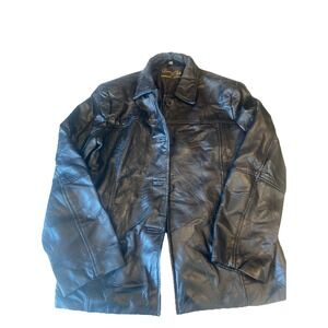 Leather And Soul Men's Black Leather Jacket Size M